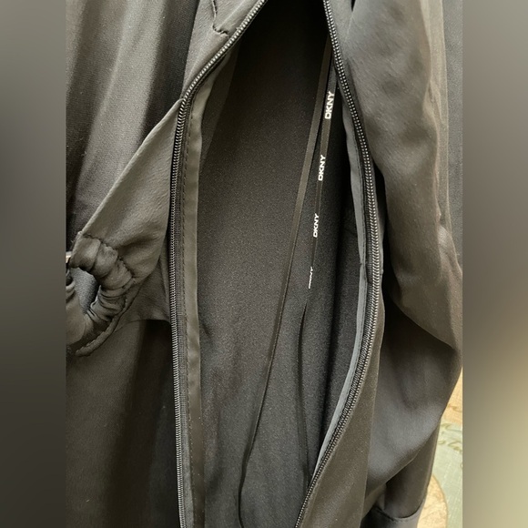 NWT DKNY Classic Black Plus Size Womens Wrap High Low Maxi Dress 22W Goth Grunge - Picture 12 of 13